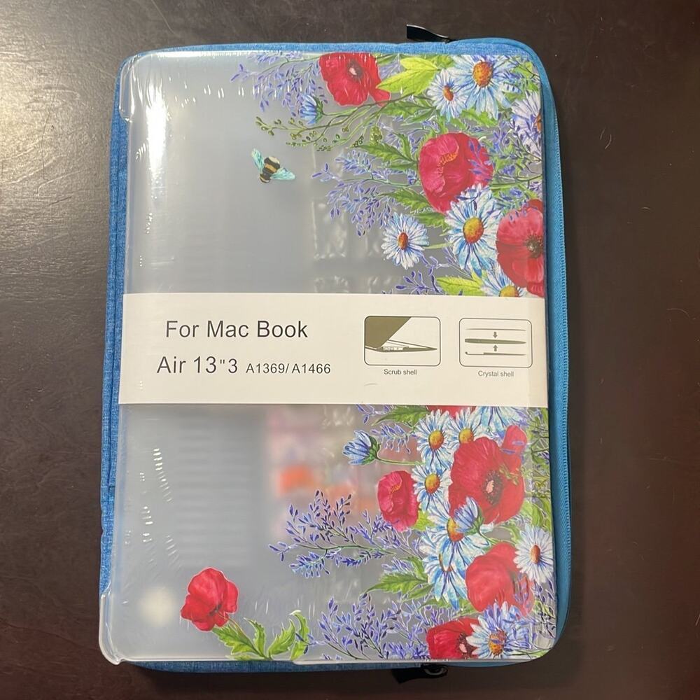 MacBook Air 13”3 shell and blue soft case